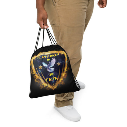 Playmaker In The Faith "Dove" Drawstring bag