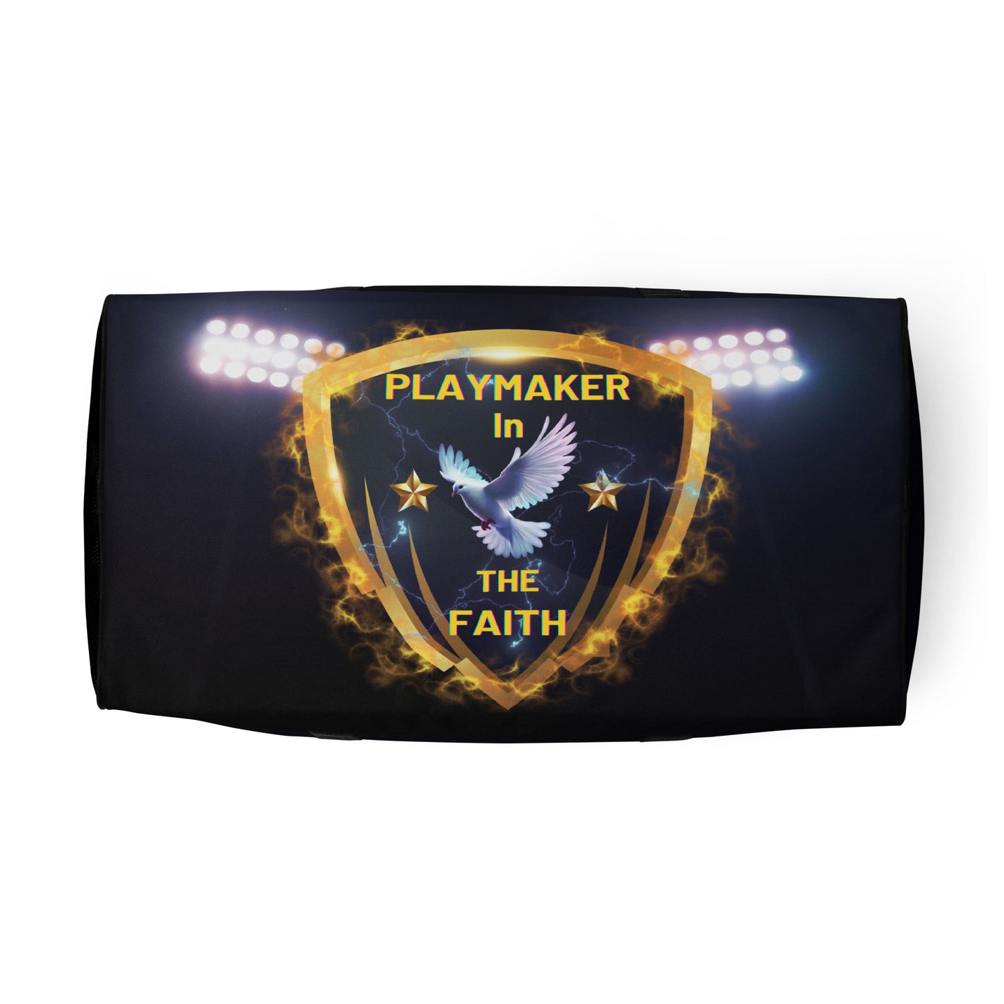 Black Color Playmaker In The Faith Duffle bag
