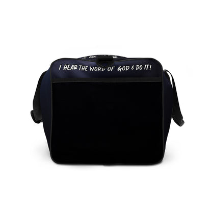 Black Color Playmaker In The Faith Duffle bag