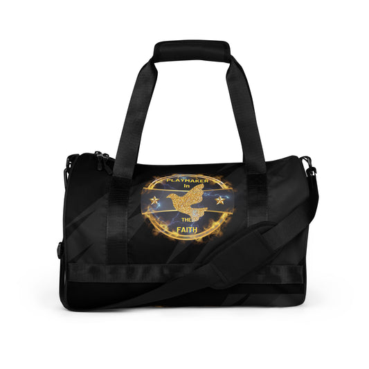 Playmaker In The Faith Fire Logo All-over print gym bag