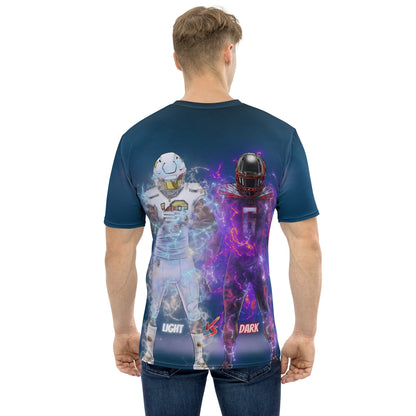 Stadium Light v.s Dark Logo & Football Players Men's t-shirt