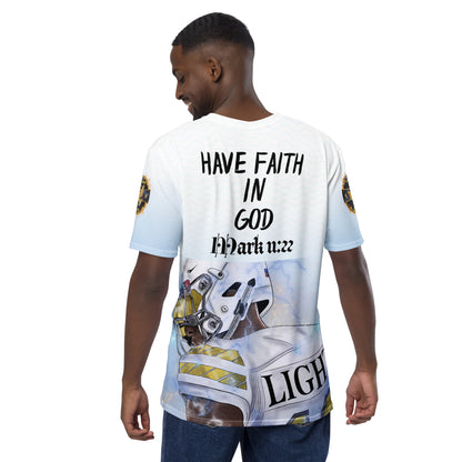 "Have faith in God" Playmakers In The Faith Logo Men's t-shirt