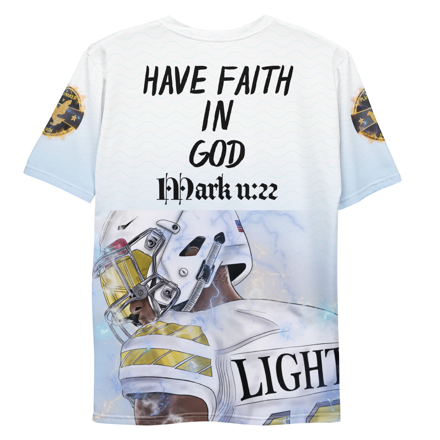 "Have faith in God" Playmakers In The Faith Logo Men's t-shirt