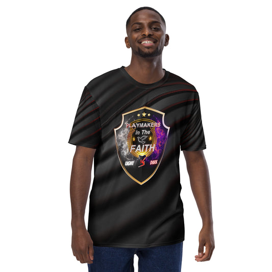 Playmakers Shield Logo Black Stadium & Football Players Men's t-shirt