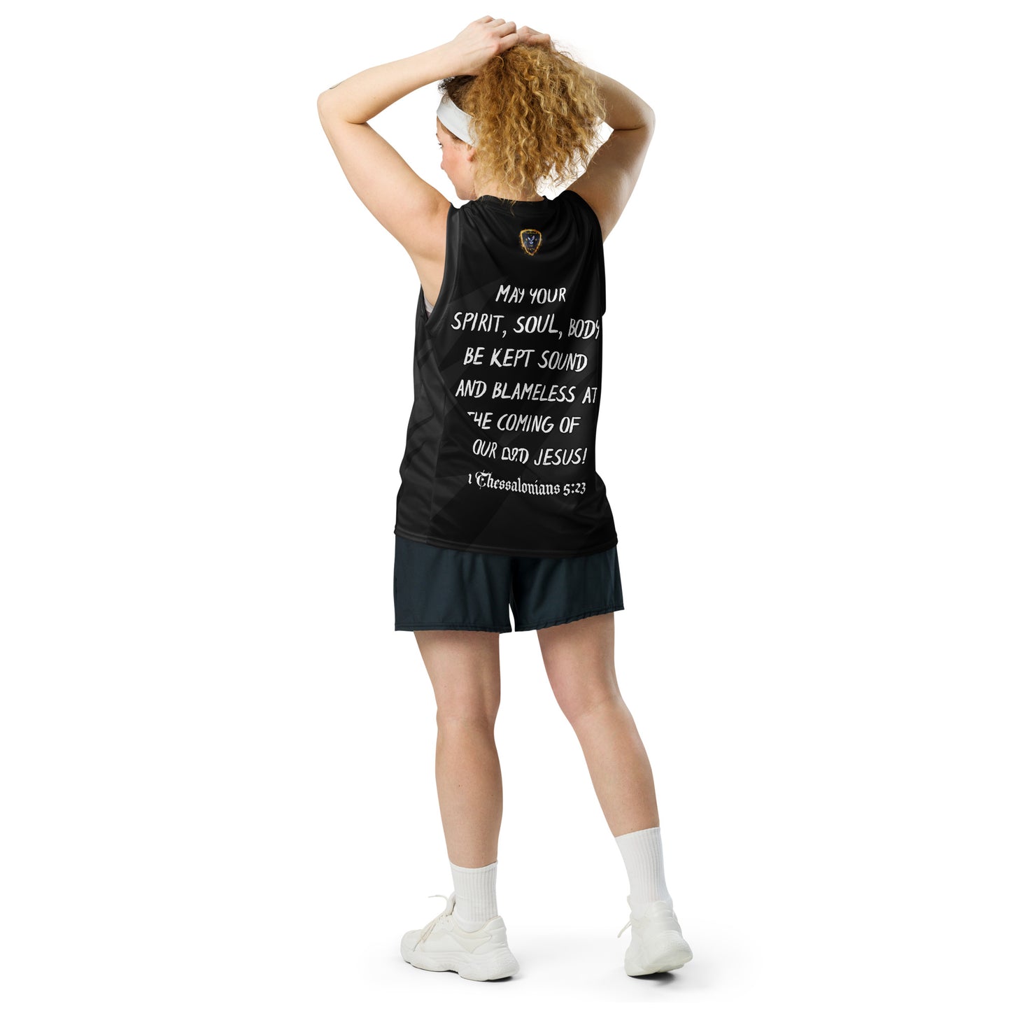 Universal Athlete Mind Body Spirit Recycled unisex basketball jersey