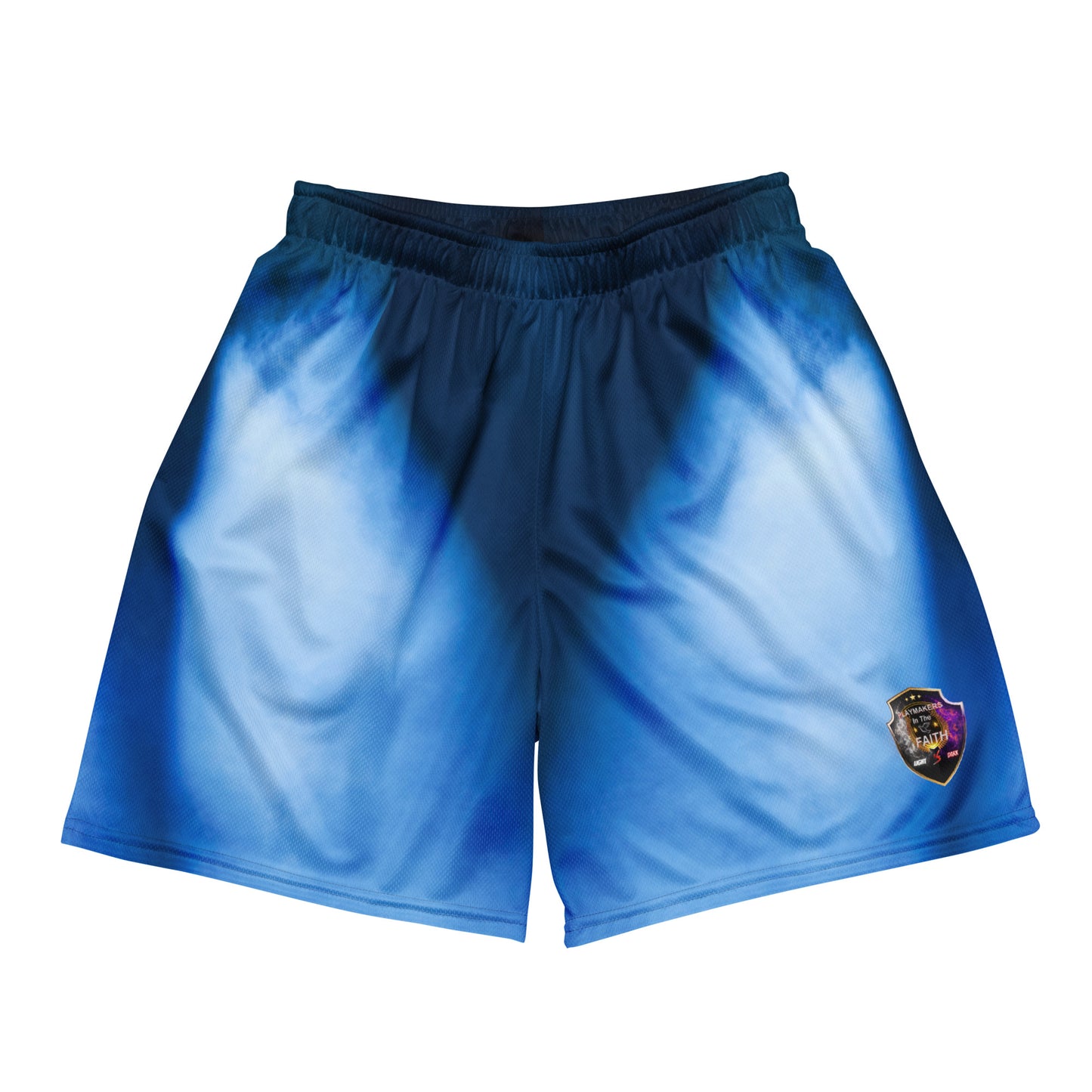 Blue & White Unisex mesh shorts