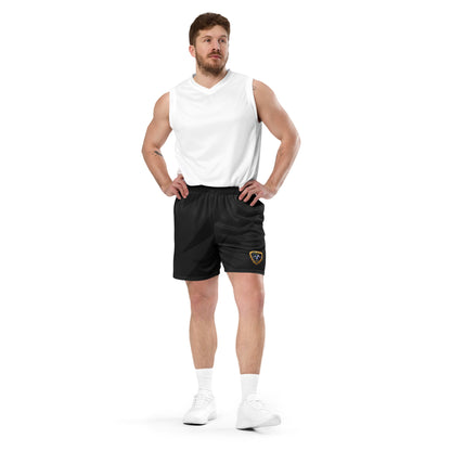 Black Playmaker In The Faith Unisex mesh shorts