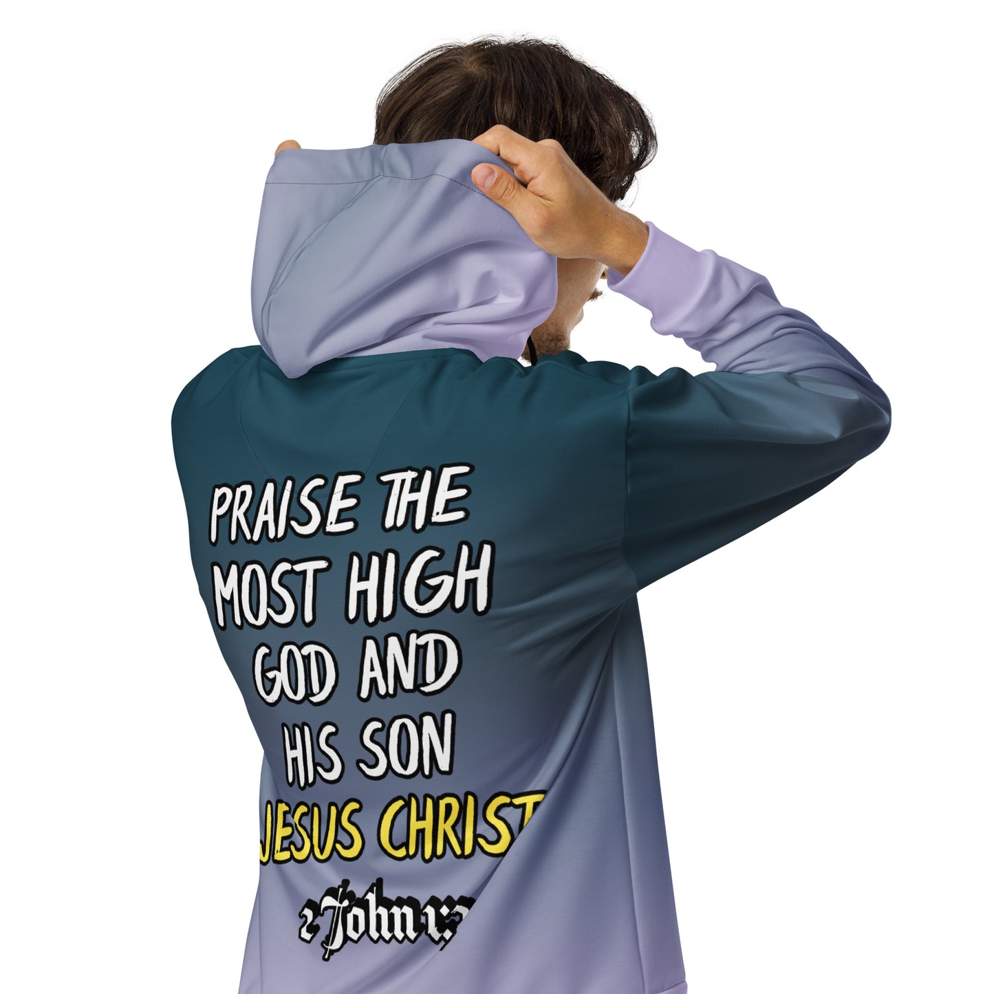 "Praise The Most High God & His Son Jesus Christ" Unisex zip hoodie