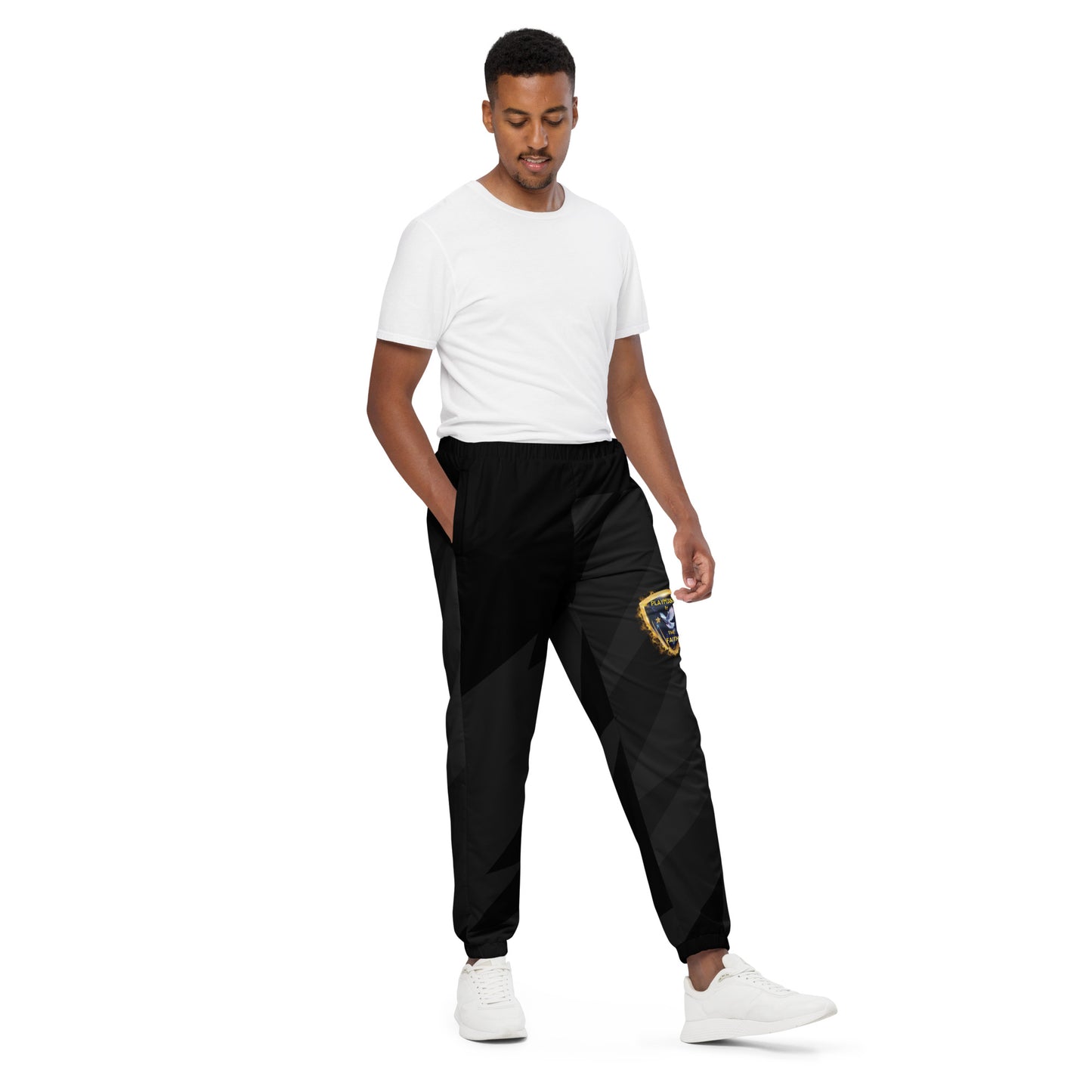 Black "Playmaker Logo" Unisex track pants