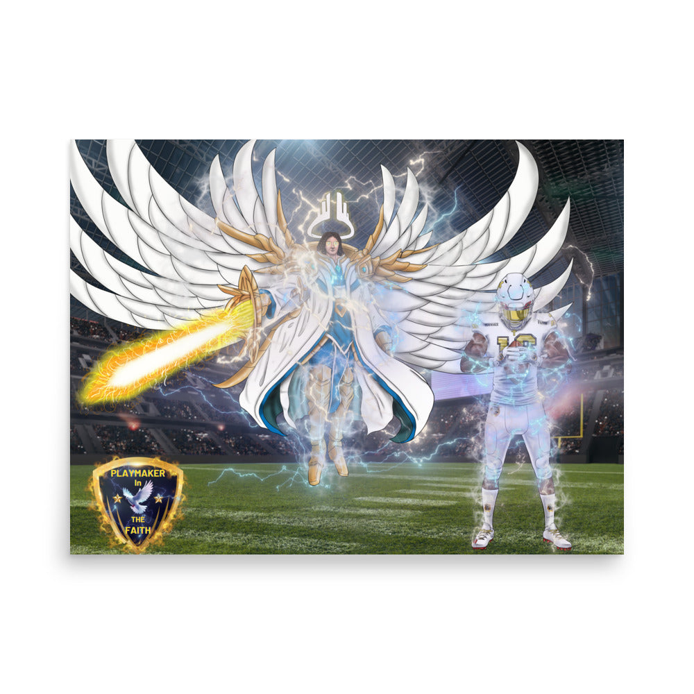 Playmaker In The Faith Angel & Player Poster