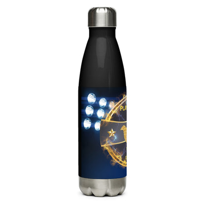 Playmaker In The Faith Fire Logo Stainless Steel Water Bottle