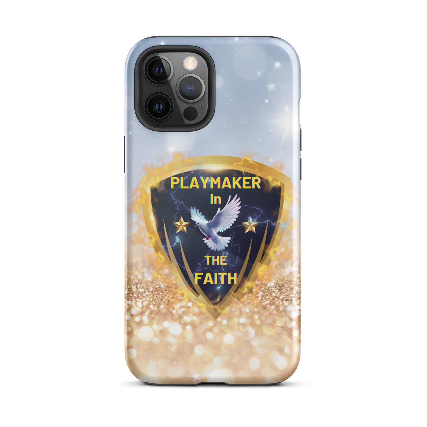 White Gold "Playmaker In The Faith" Tough Case for iPhone®