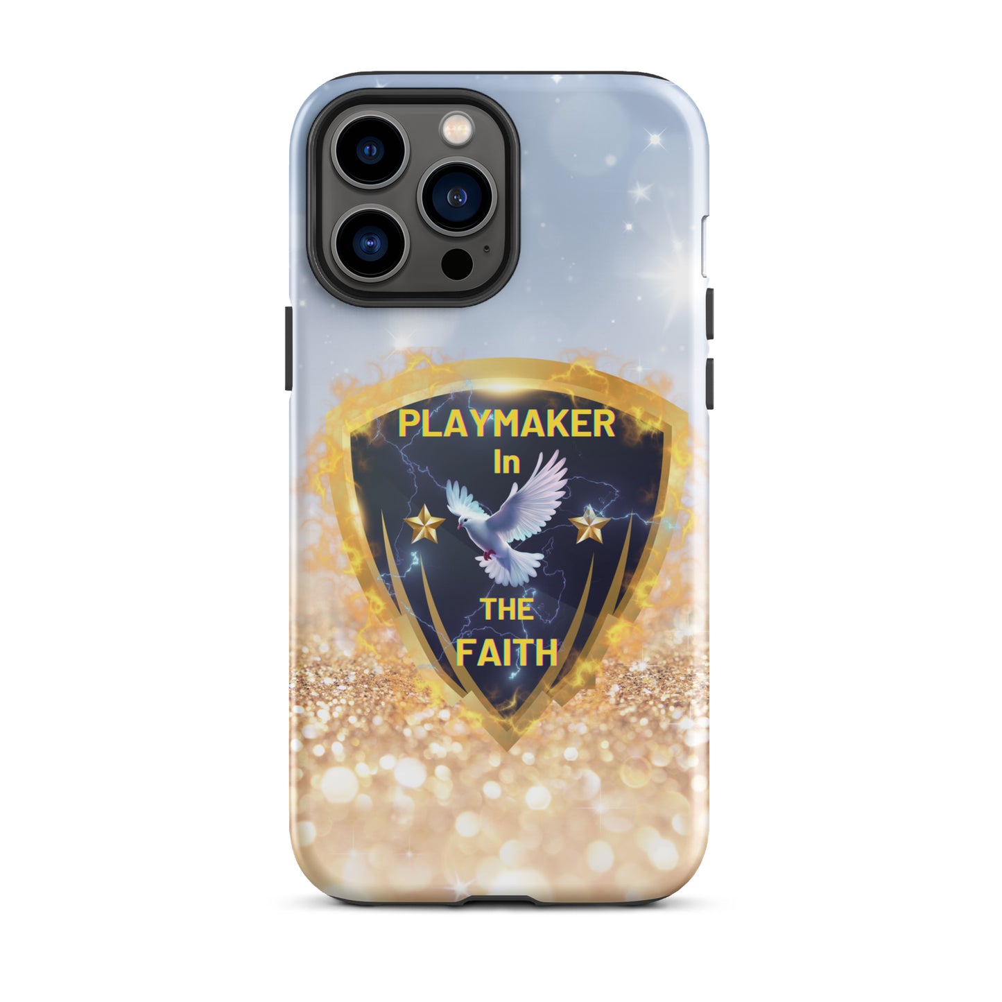 White Gold "Playmaker In The Faith" Tough Case for iPhone®