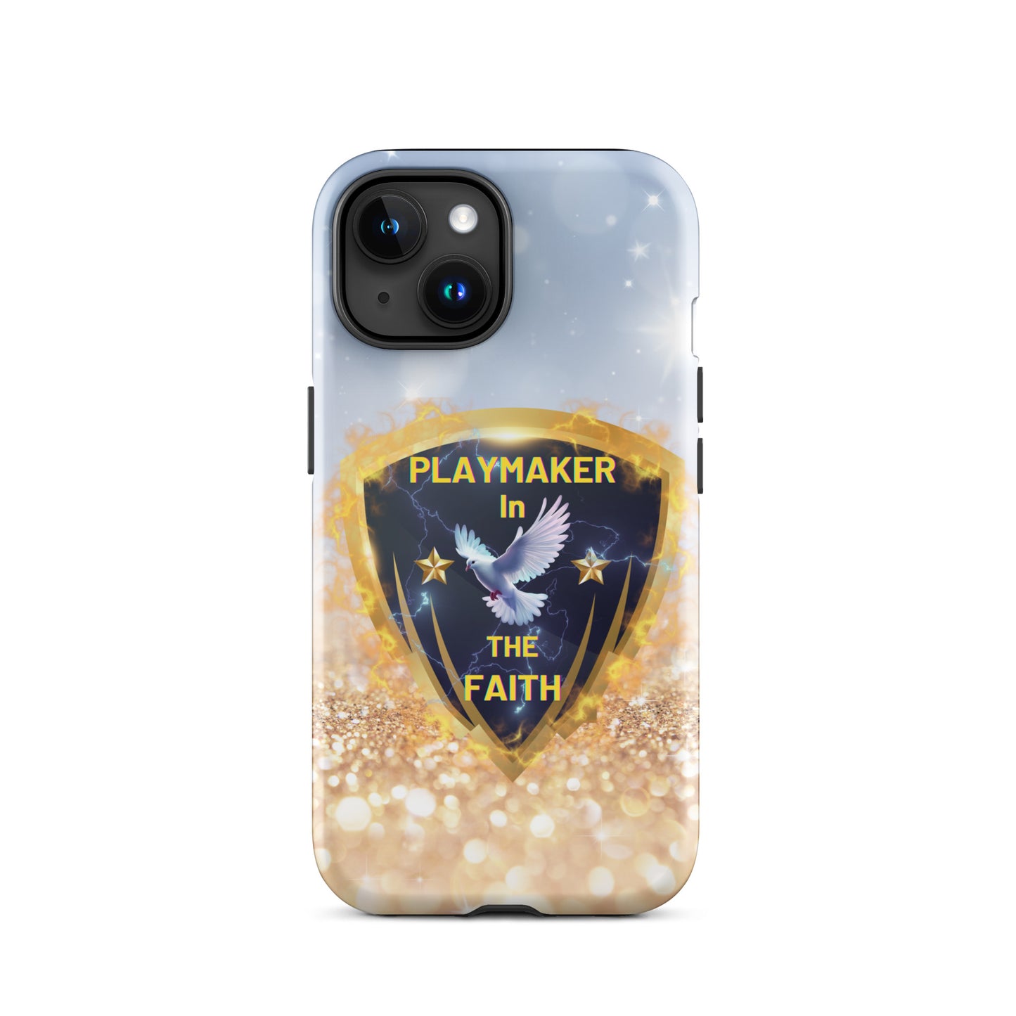 White Gold "Playmaker In The Faith" Tough Case for iPhone®