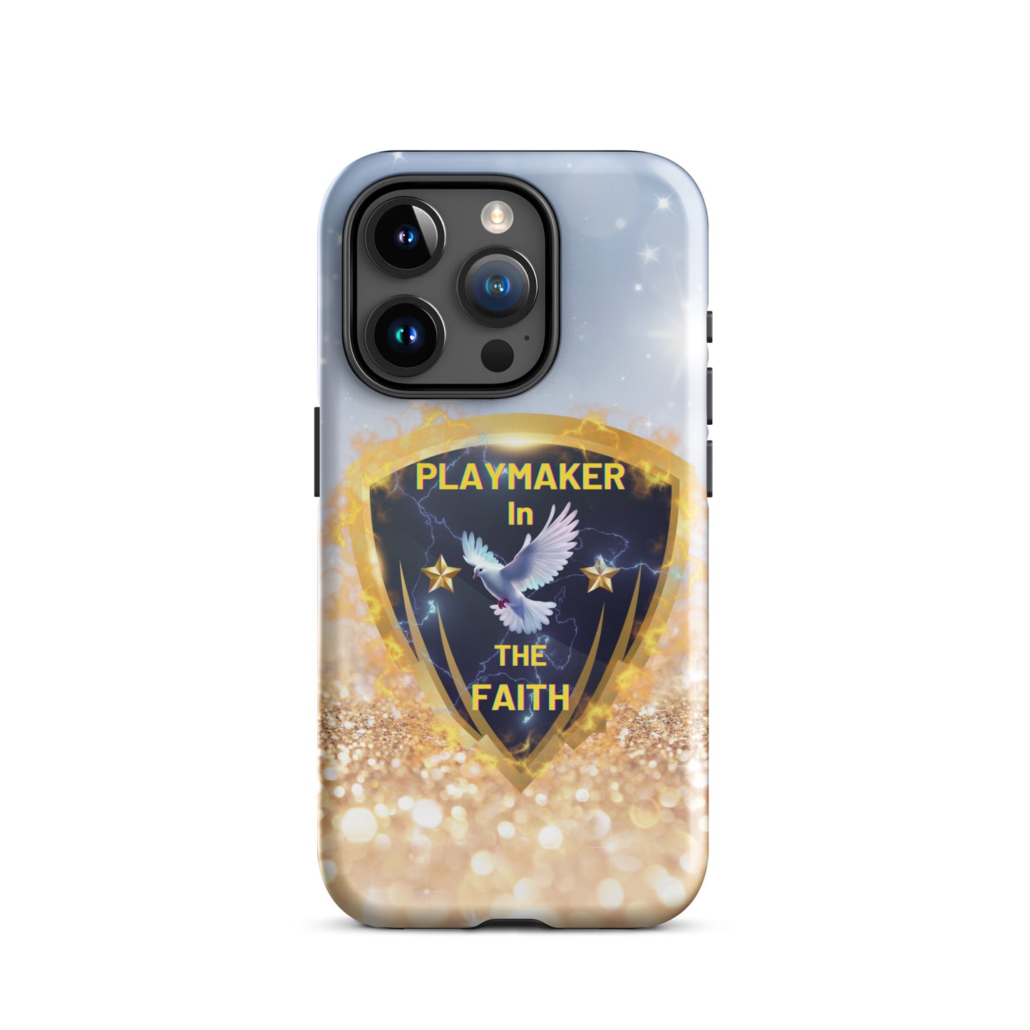 White Gold "Playmaker In The Faith" Tough Case for iPhone®