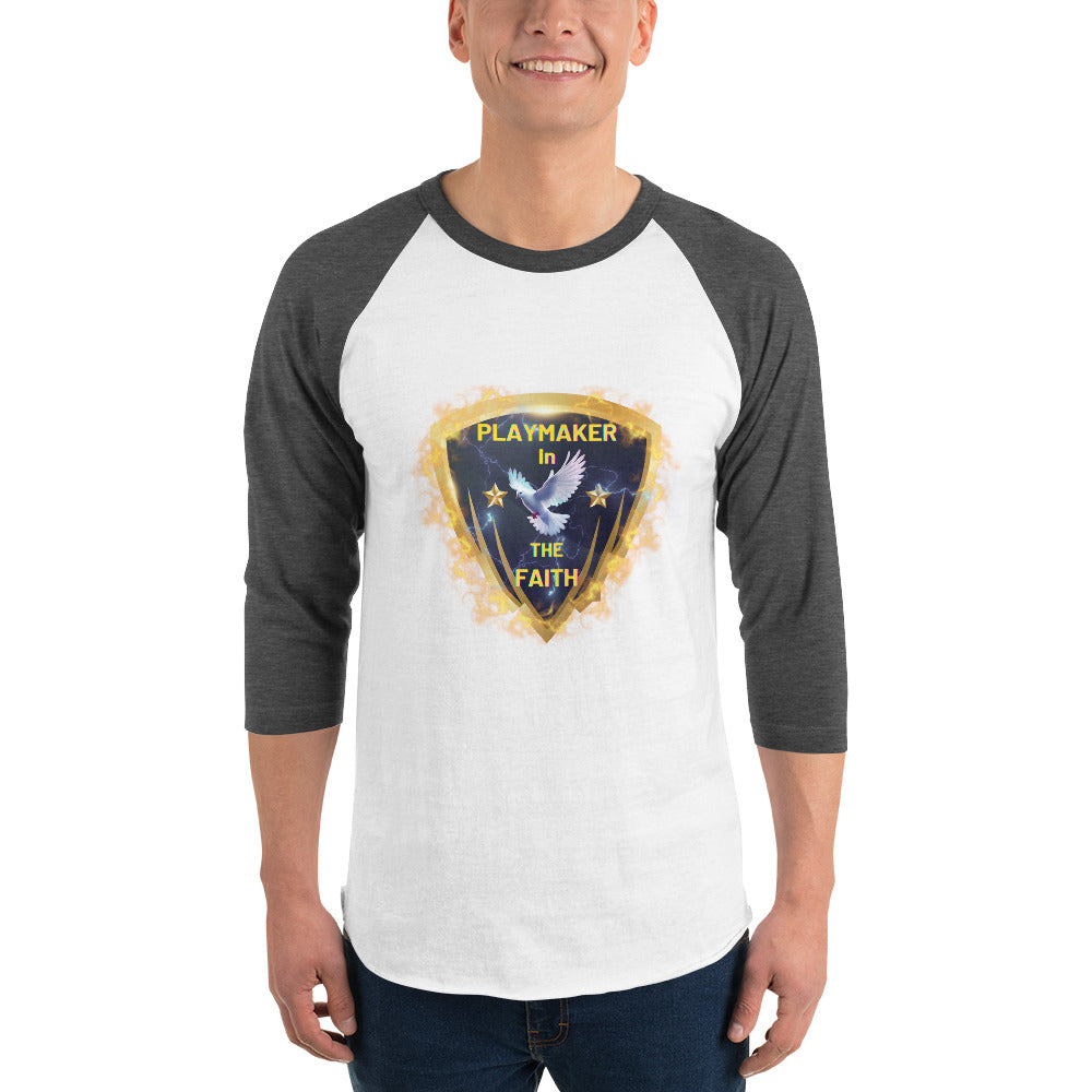 Playmaker In The Faith 3/4 sleeve raglan shirt